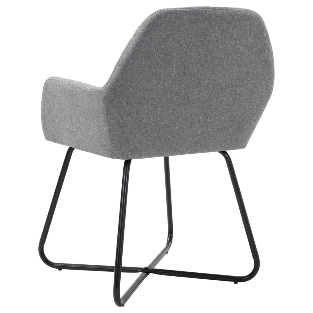 Cadeiras de jantar 2 pcs tecido amarelo
