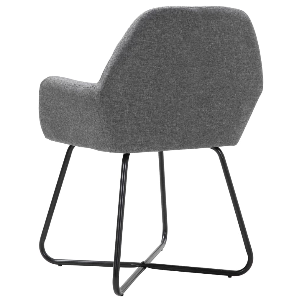 Cadeiras de jantar 2 pcs tecido amarelo