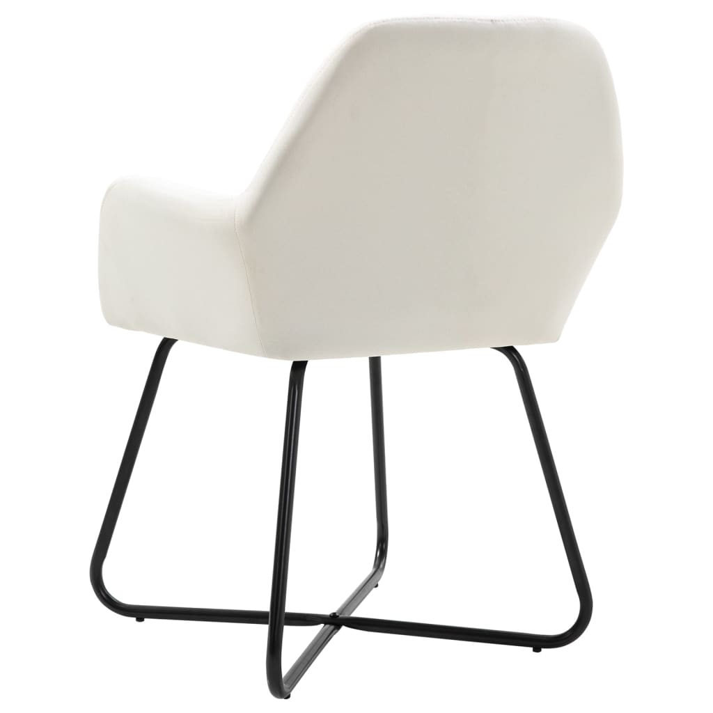 Cadeiras de jantar 2 pcs tecido amarelo