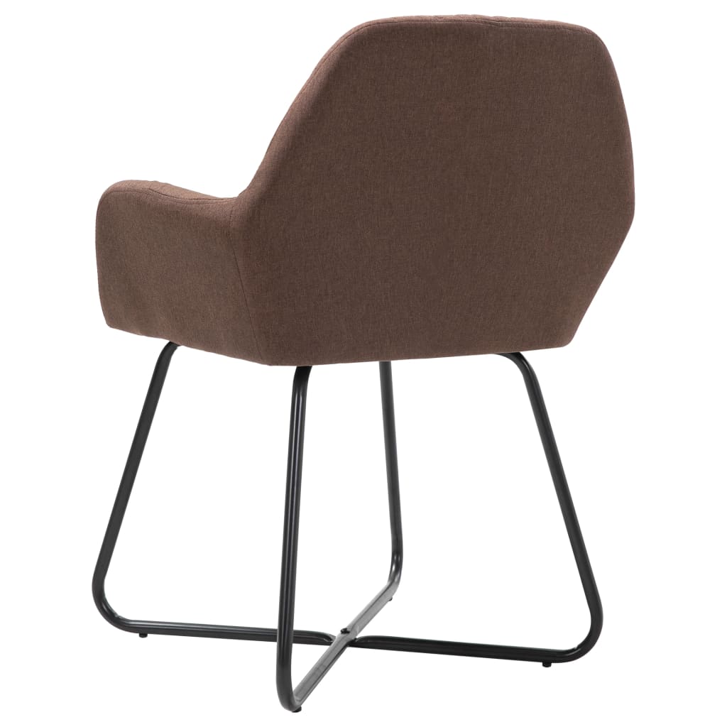 Cadeiras de jantar 2 pcs tecido amarelo