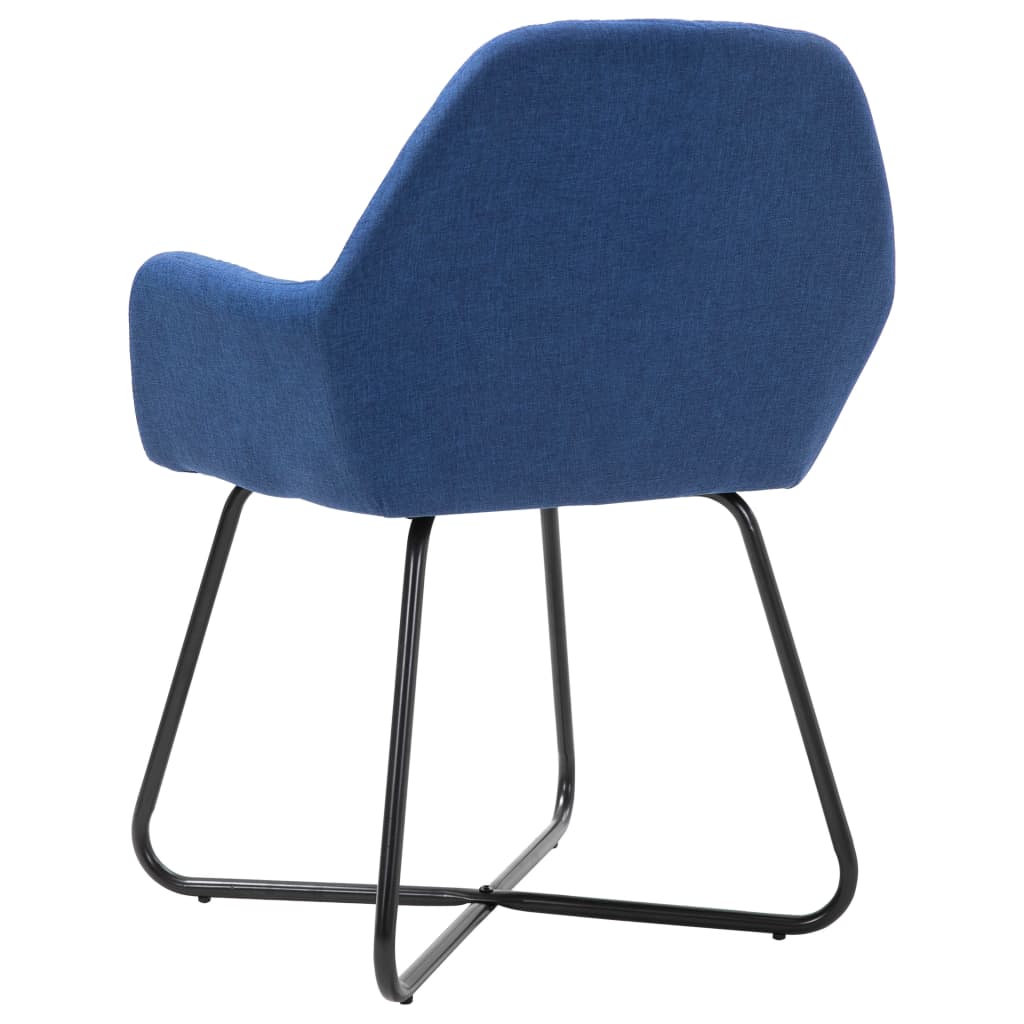 Cadeiras de jantar 2 pcs tecido amarelo