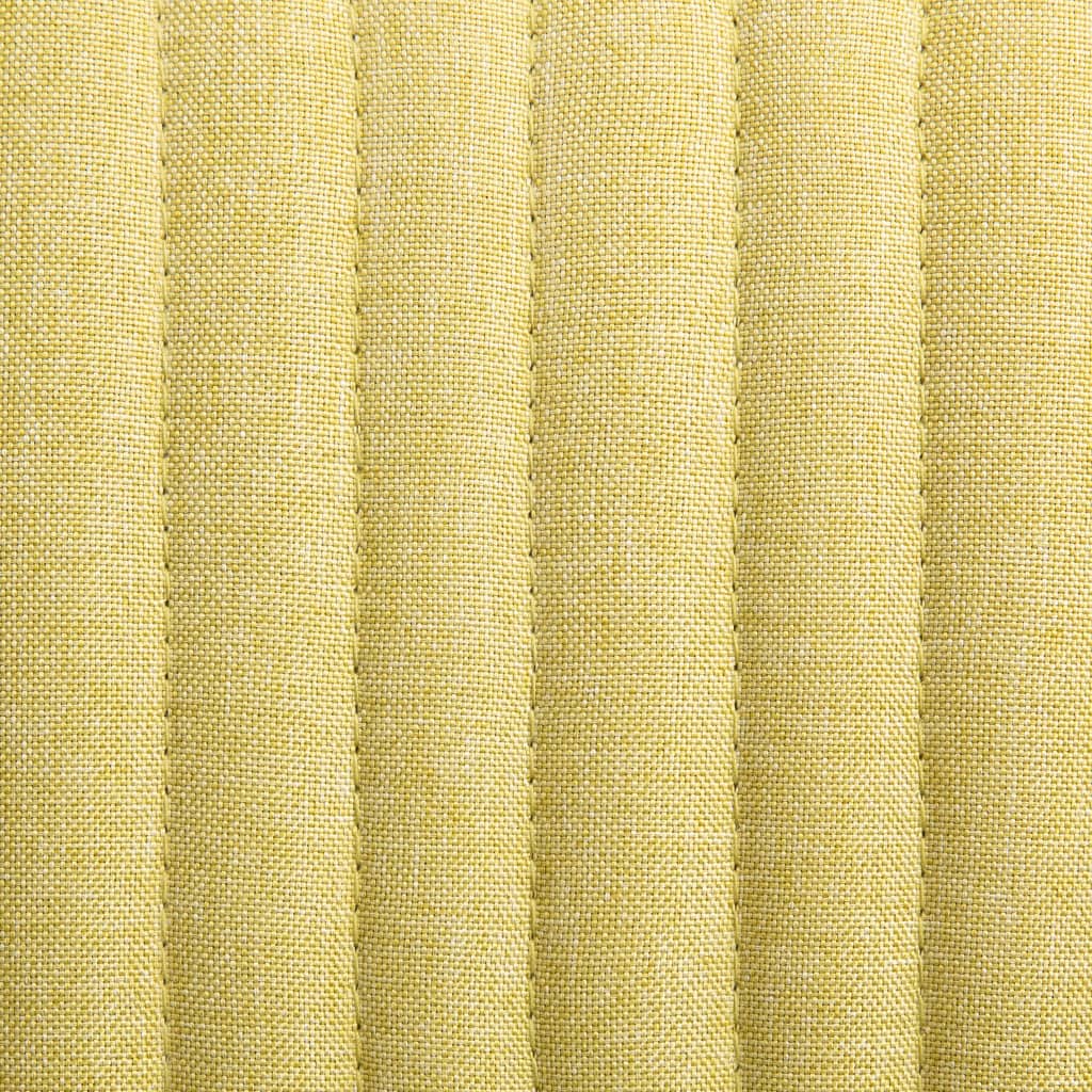 Cadeiras de jantar 2 pcs tecido amarelo
