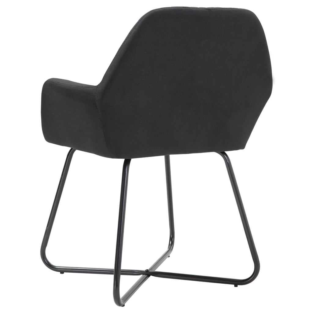 Cadeiras de jantar 2 pcs tecido amarelo