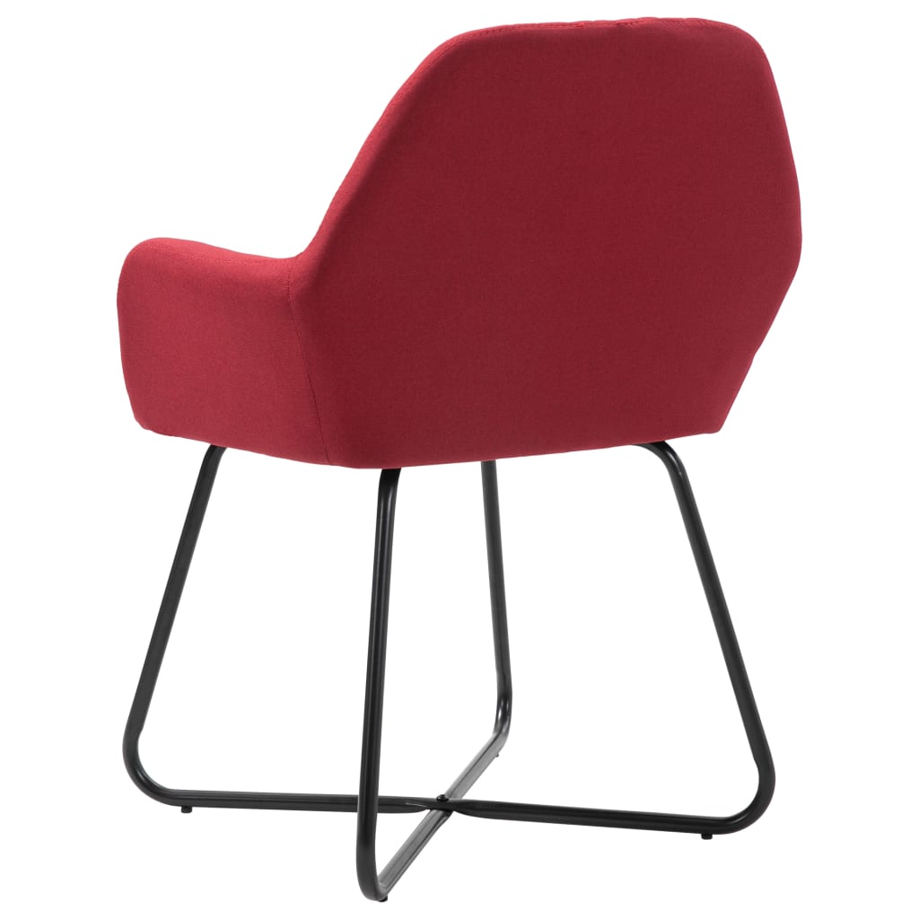 Cadeiras de jantar 2 pcs tecido amarelo