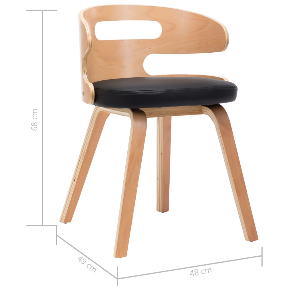 Cadeiras jantar 2 pcs madeira curvada e tecido cinzento-escuro
