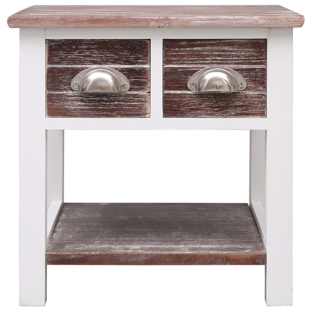 Mesa de apoio 40x40x40 cm madeira de paulownia cinzento