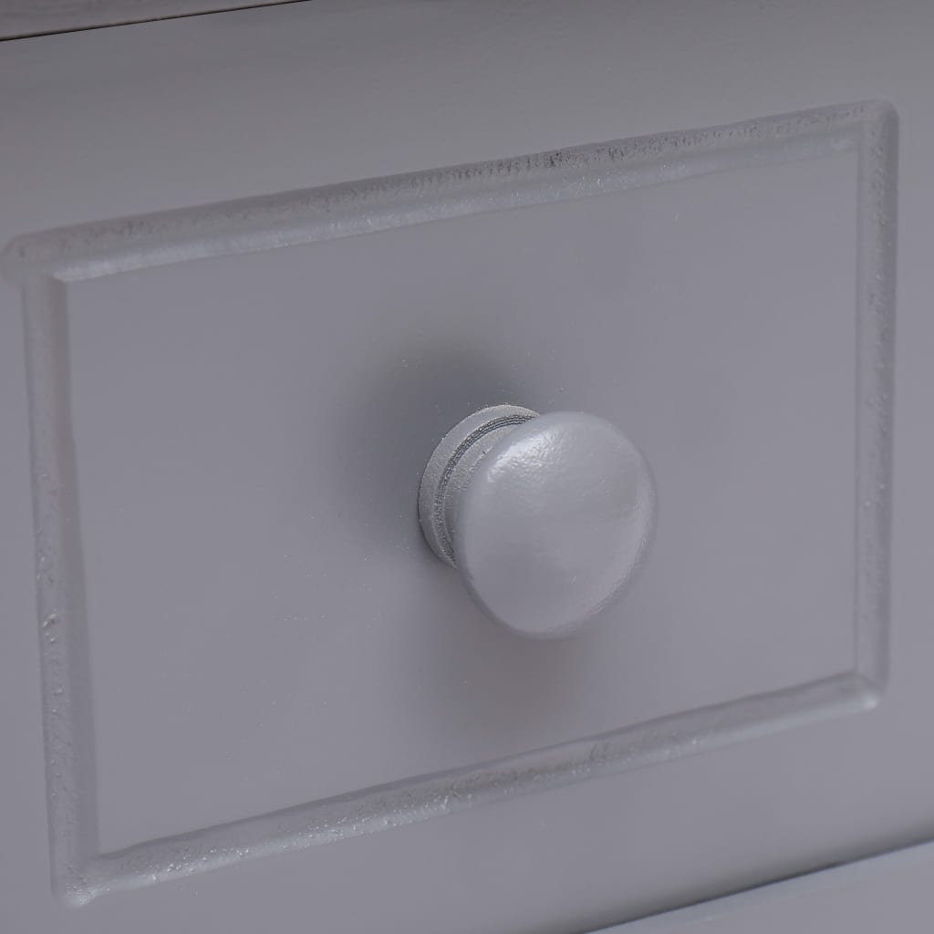 Mesa de apoio 40x40x40 cm madeira de paulownia branco