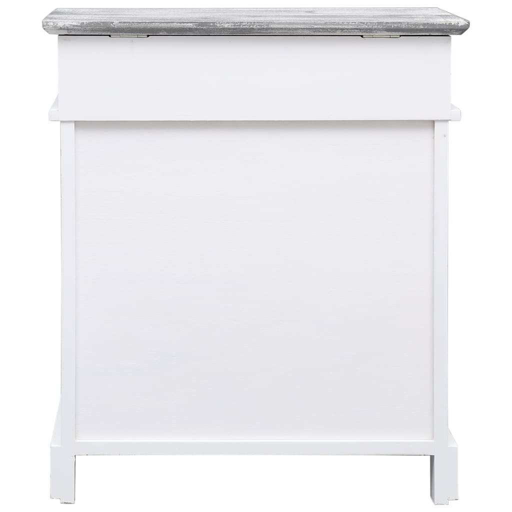 Sapateira 50x28x58 cm madeira de paulownia branco