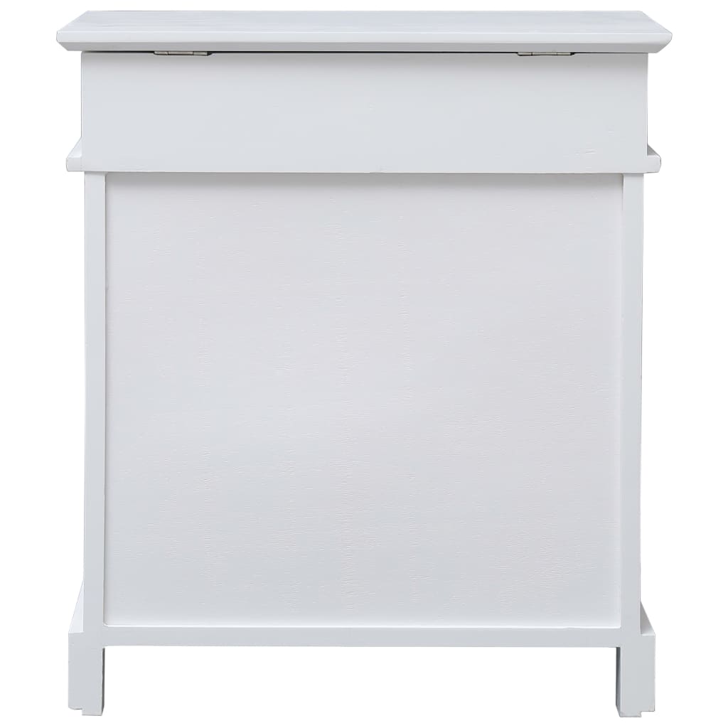 Sapateira 50x28x58 cm madeira de paulownia branco