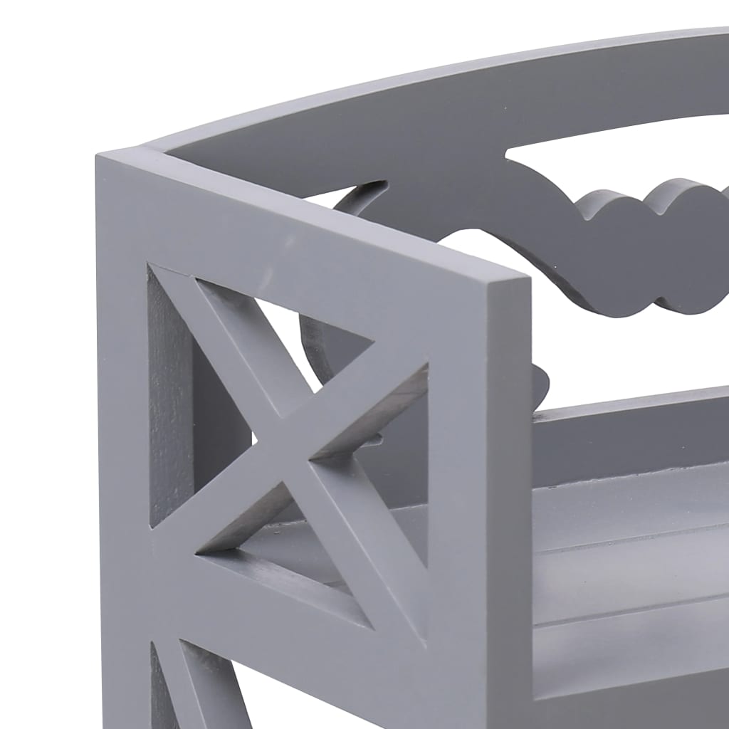 Armário de casa de banho 46x24x116cm madeira paulownia cinzento