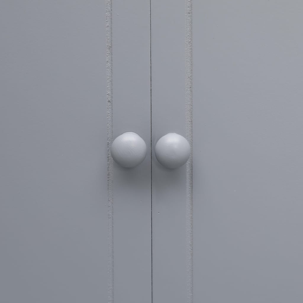 Armário de casa de banho 46x24x116cm madeira paulownia cinzento