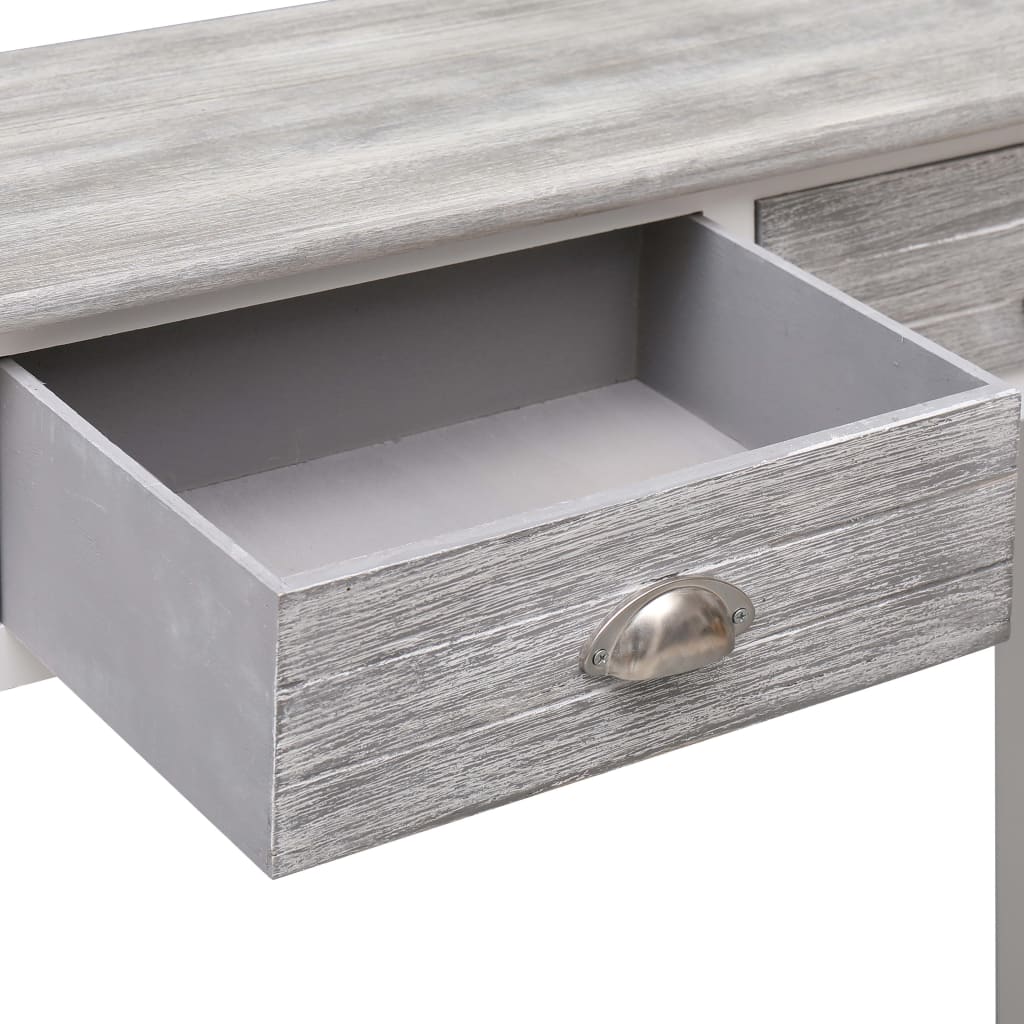 Mesa consola 90x30x77 cm madeira branco antigo