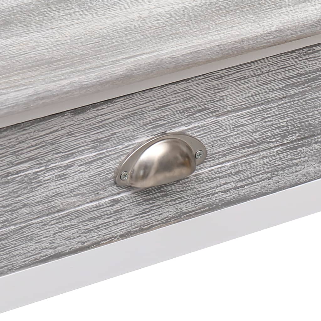 Mesa consola 90x30x77 cm madeira branco antigo