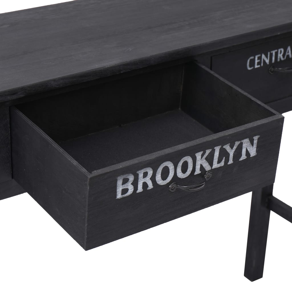 Mesa consola 90x30x77 cm madeira branco antigo