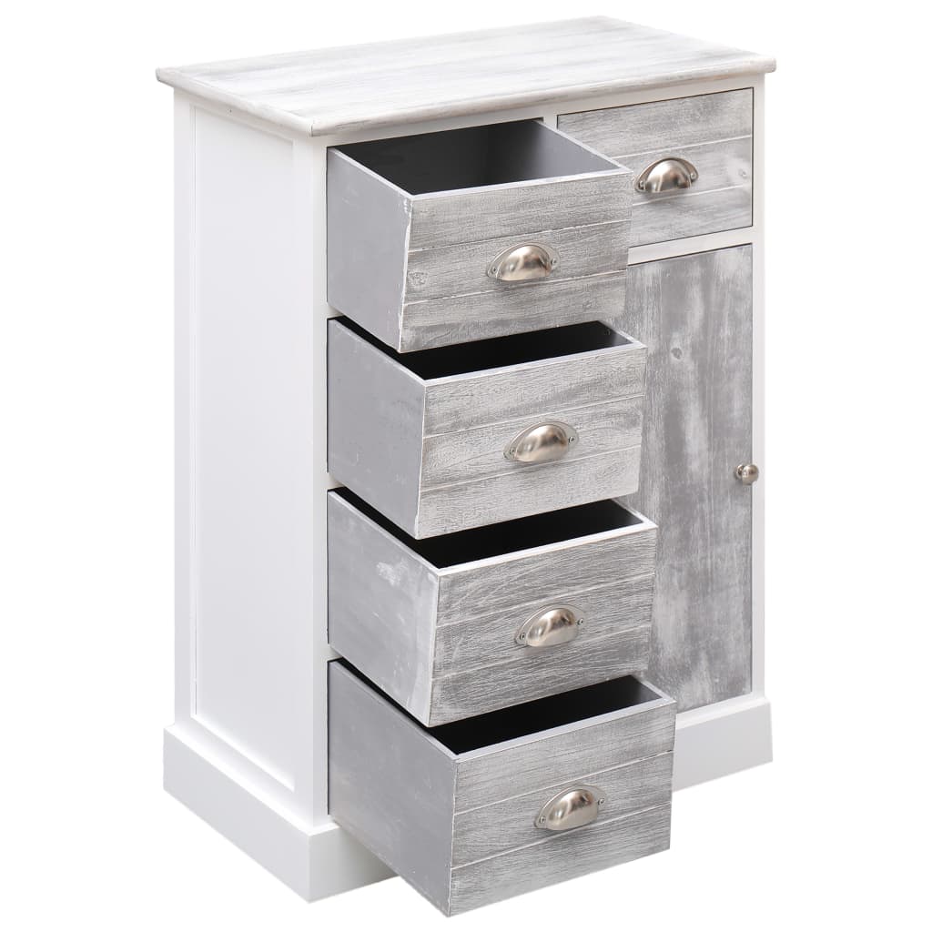 Aparador com 10 gavetas 113x30x79 cm madeira branco