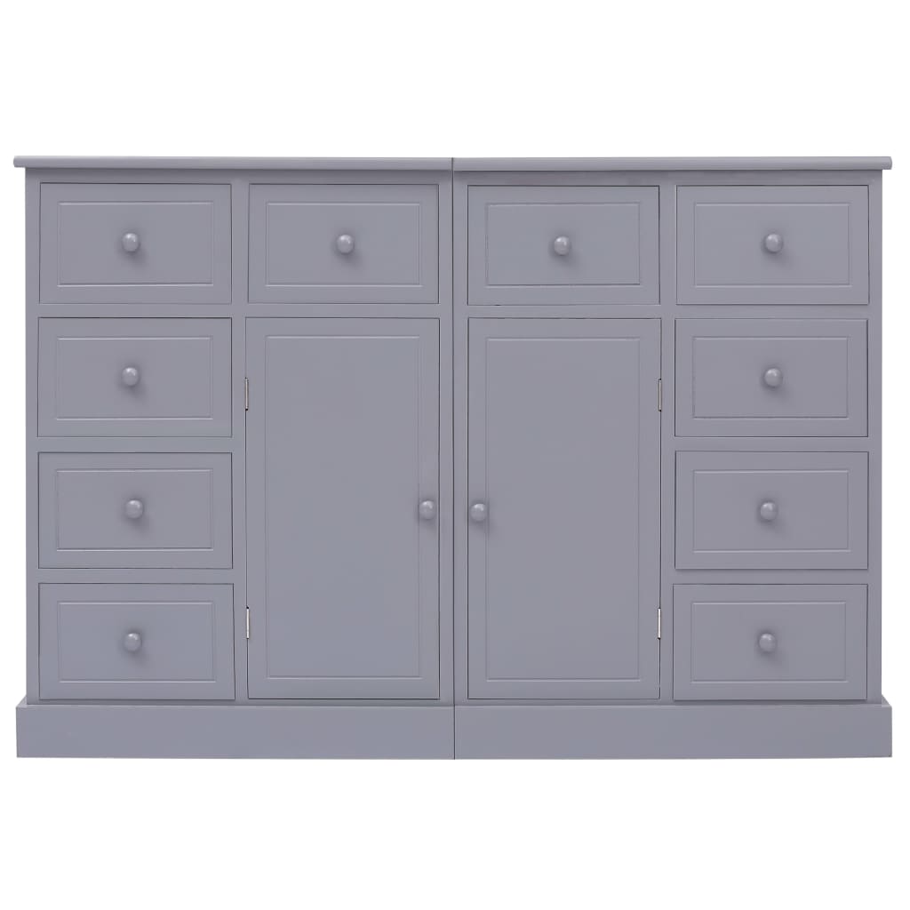 Aparador com 10 gavetas 113x30x79 cm madeira branco
