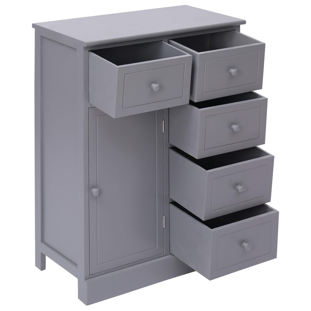 Aparador com 10 gavetas 113x30x79 cm madeira branco