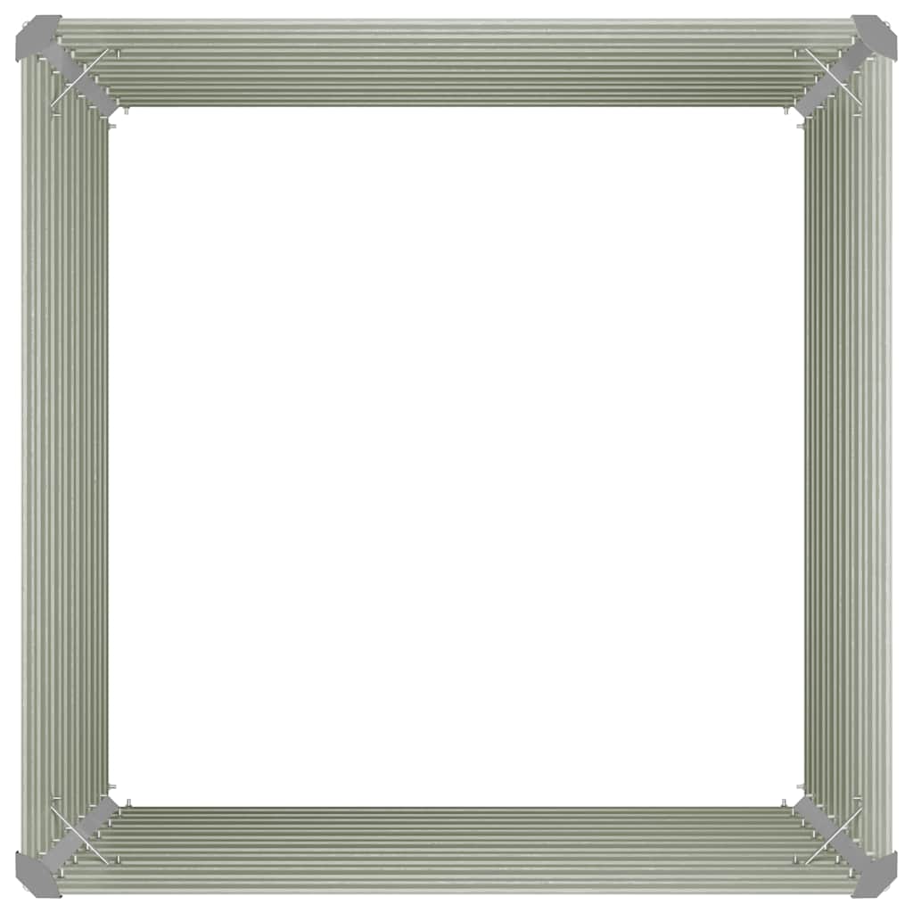 Canteiro jardim elevado 100x100x77 cm aço galvanizado antracite