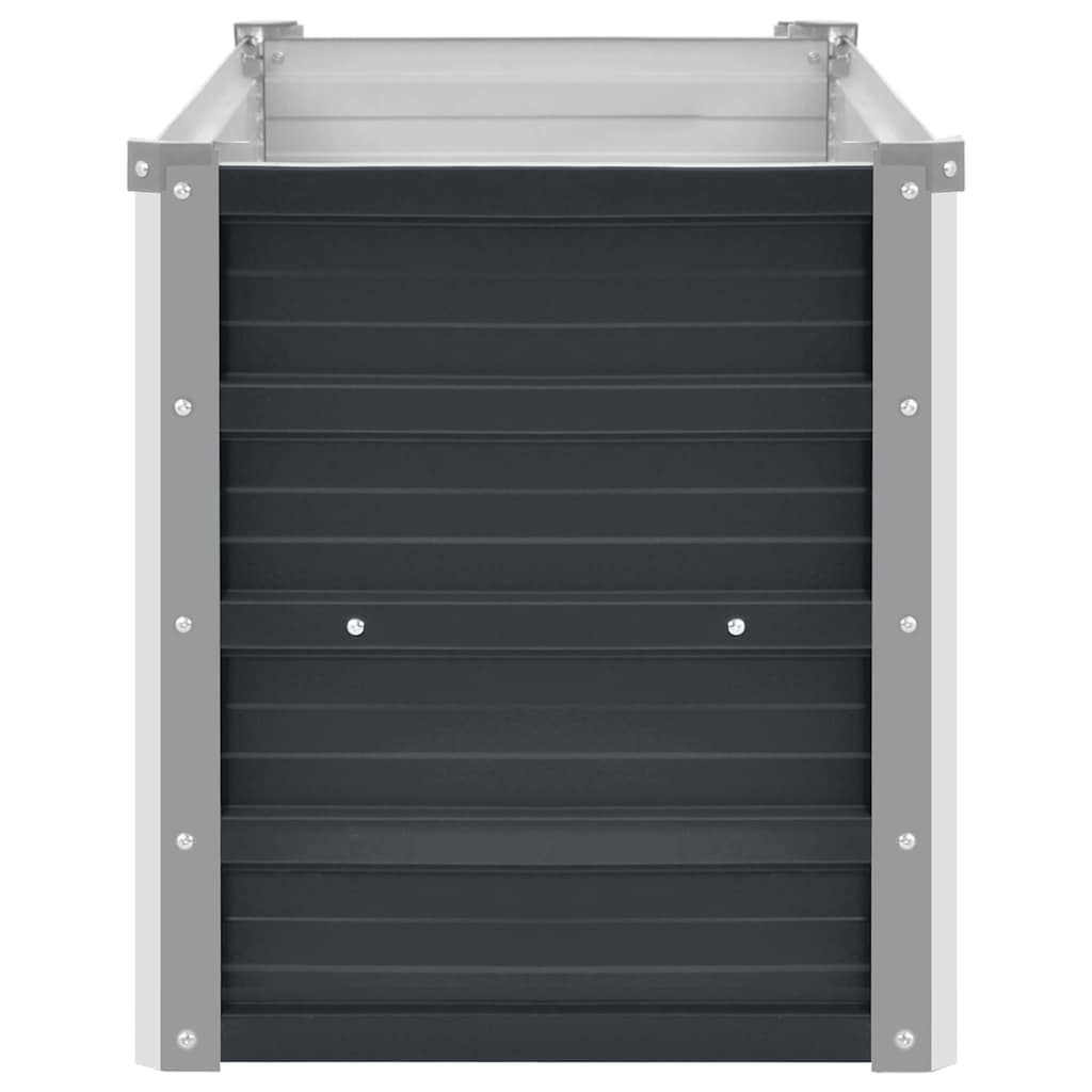 Canteiro elevado jardim aço galvanizado 100x40x45 cm antracite