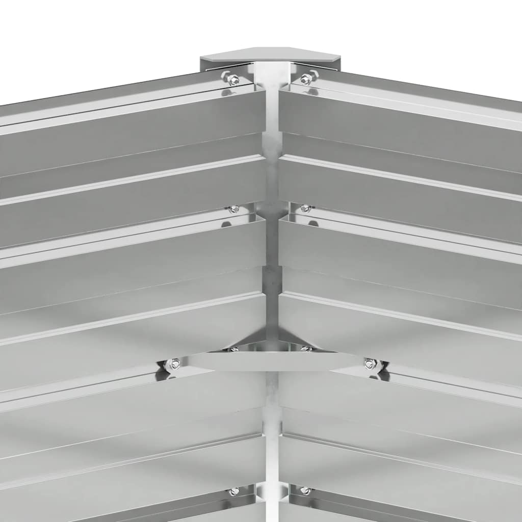 Canteiro elevado jardim aço galvanizado 129x129x77 cm antracite