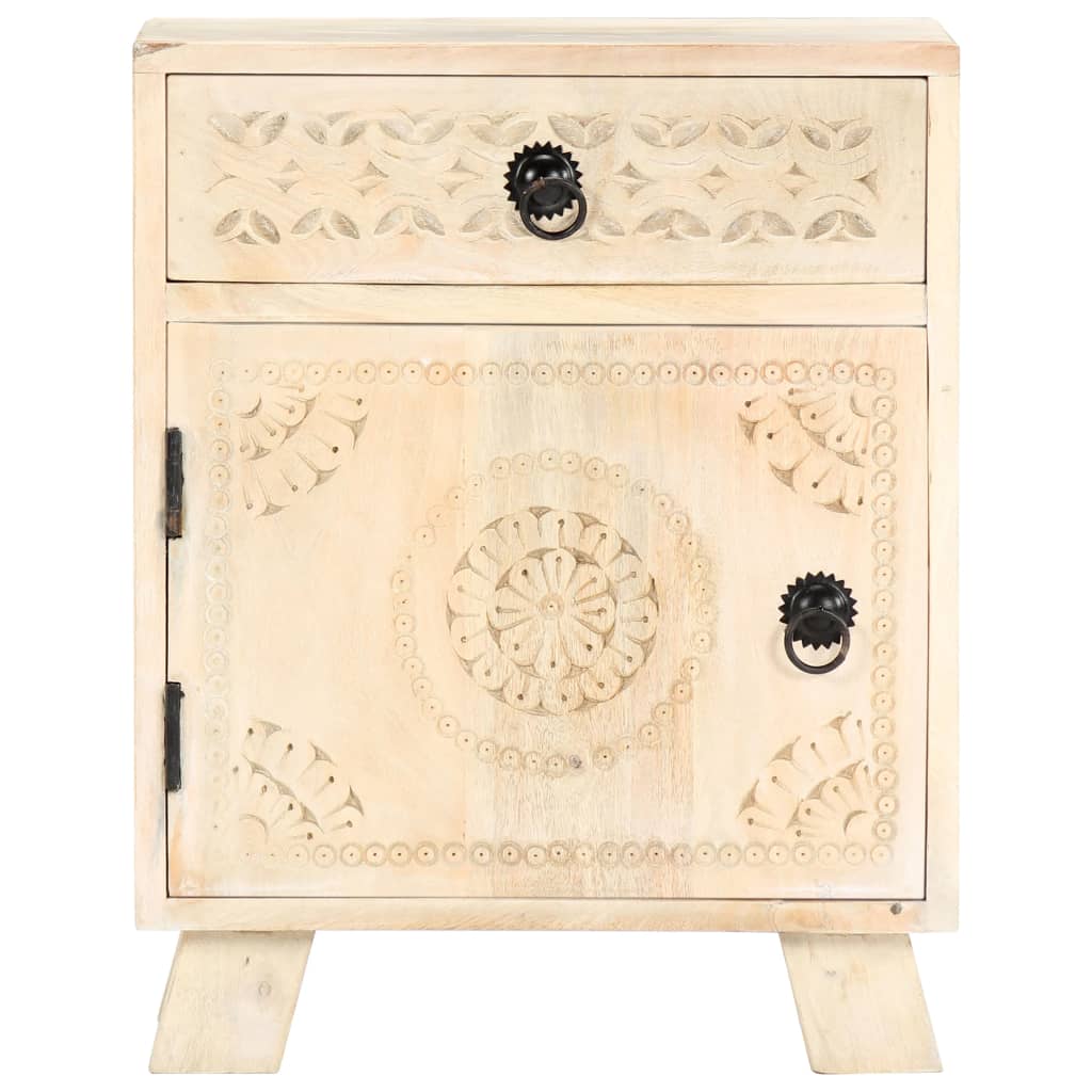 Mesa de cabeceira 40x30x50 cm madeira de mangueira maciça