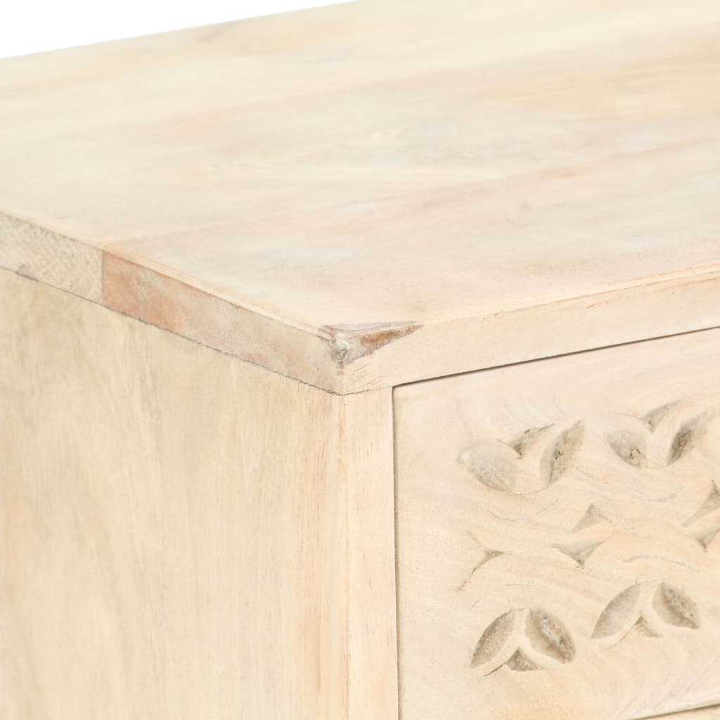 Mesa de cabeceira 40x30x50 cm madeira de mangueira maciça