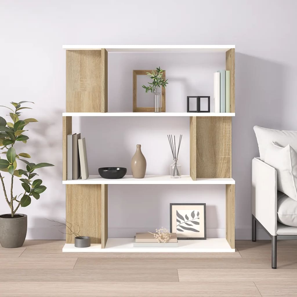 Estante/divisória derivados de madeira carvalho sonoma