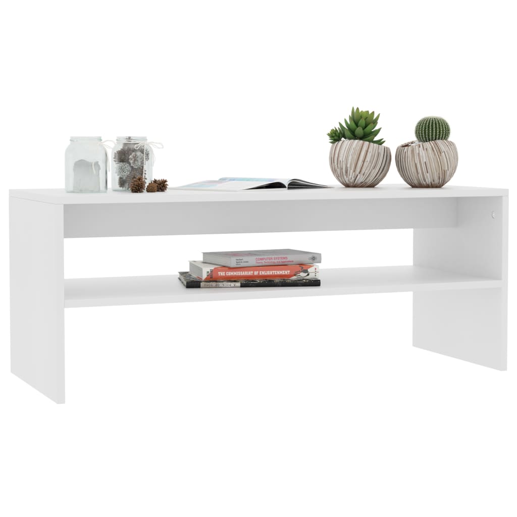 Mesa de centro 100x40x40 cm derivados de madeira branco