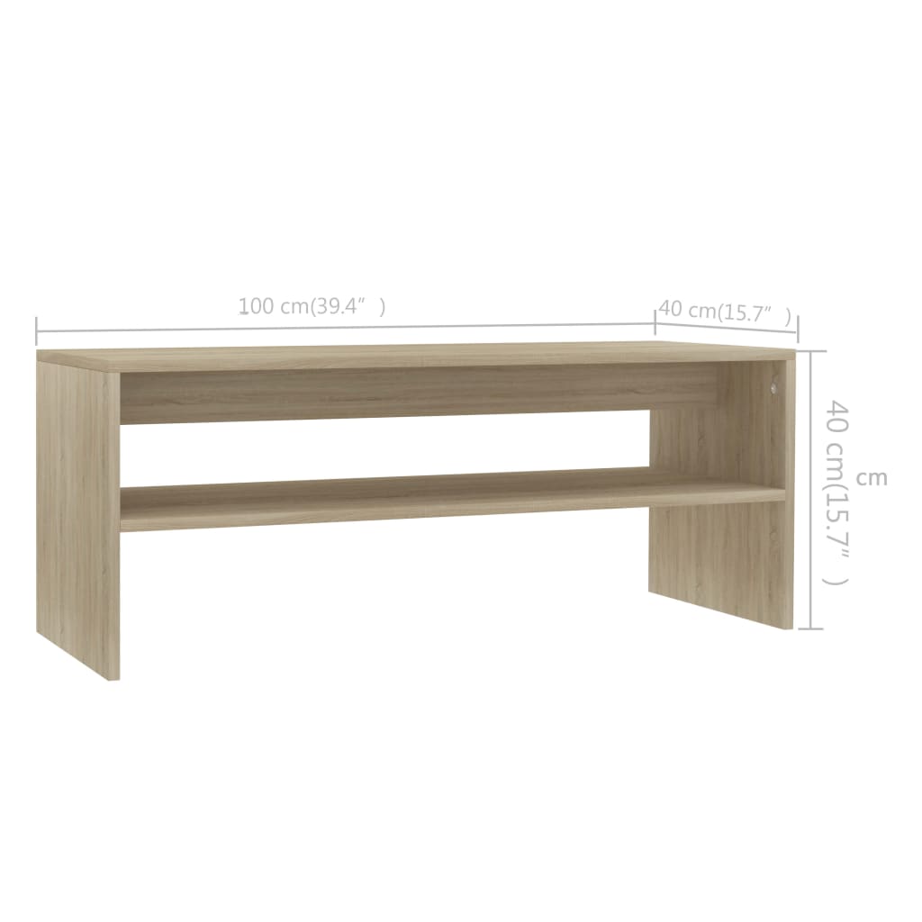 Mesa de centro 100x40x40 cm derivados de madeira branco