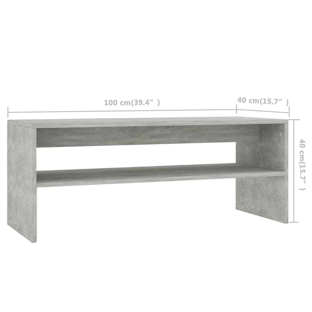 Mesa de centro 100x40x40 cm derivados de madeira branco