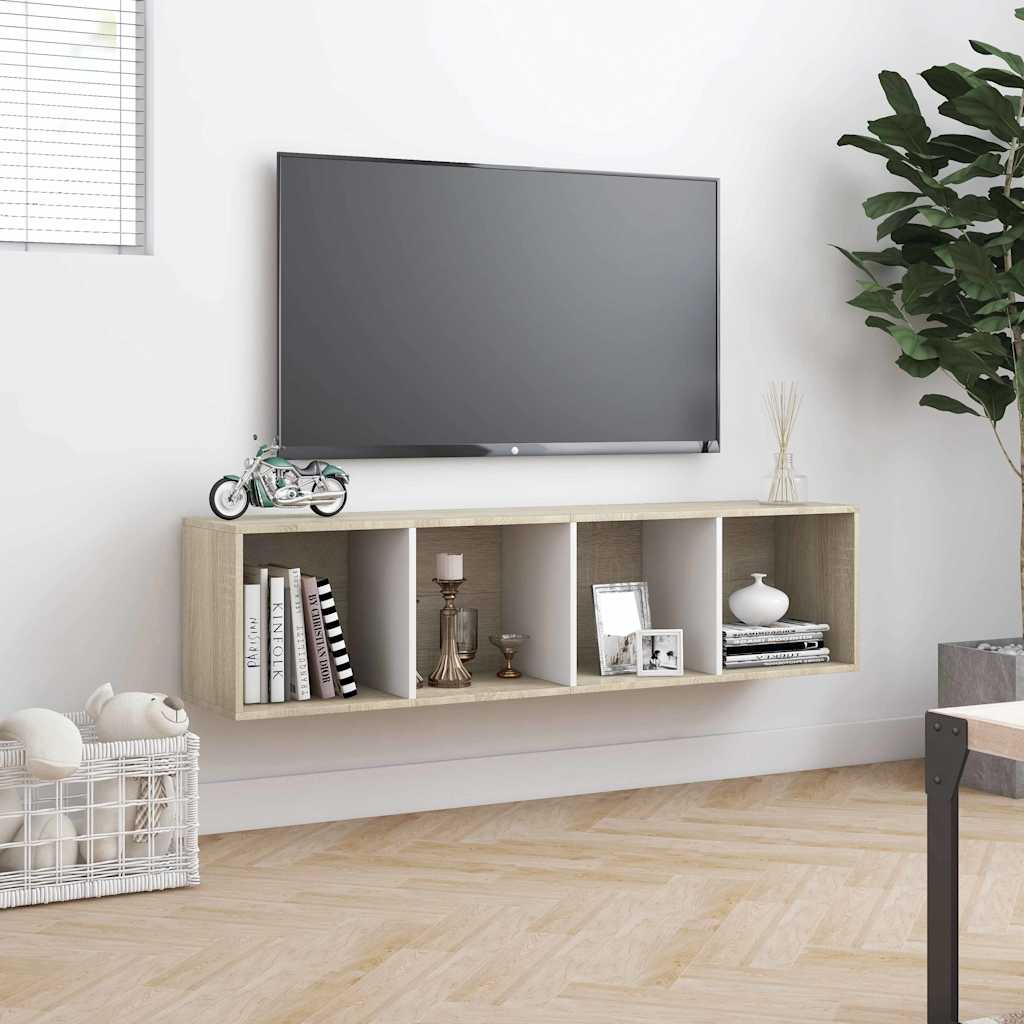 Estante/móvel de TV 143x30x36 cm branco