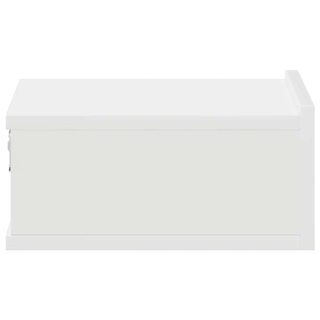 Mesa de cabeceira suspensa 40x30x15 cm derivados madeira branco