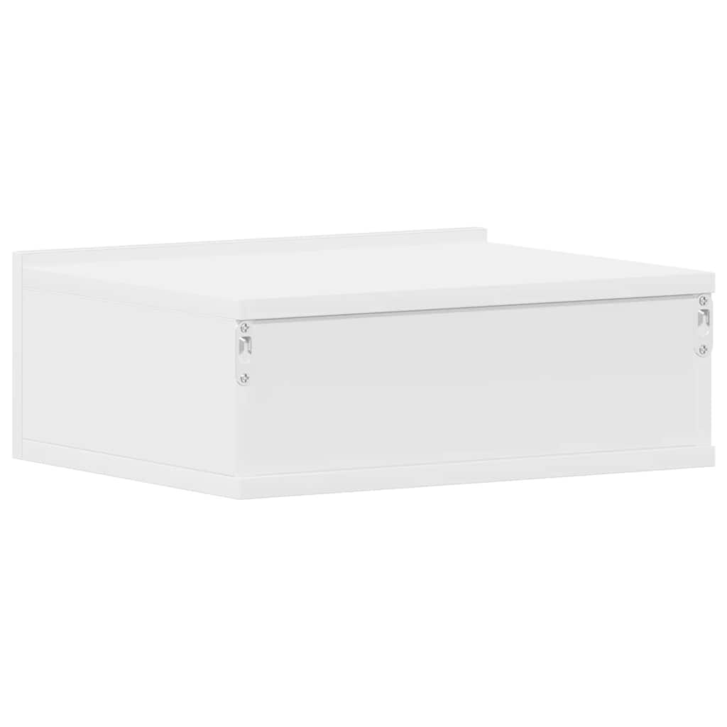 Mesa de cabeceira suspensa 40x30x15 cm derivados madeira branco