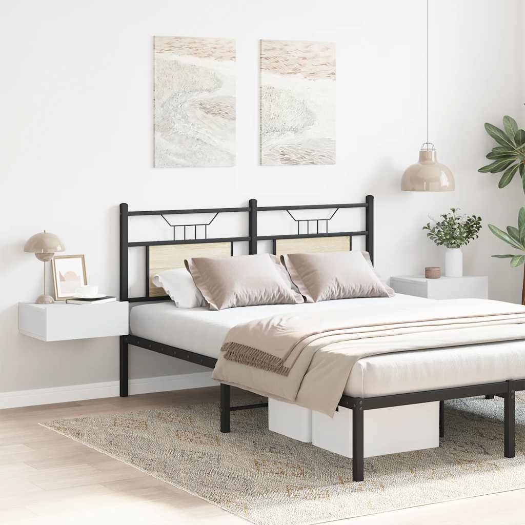 Mesas de cabeceira flutuantes 2 pcs derivados de madeira branco