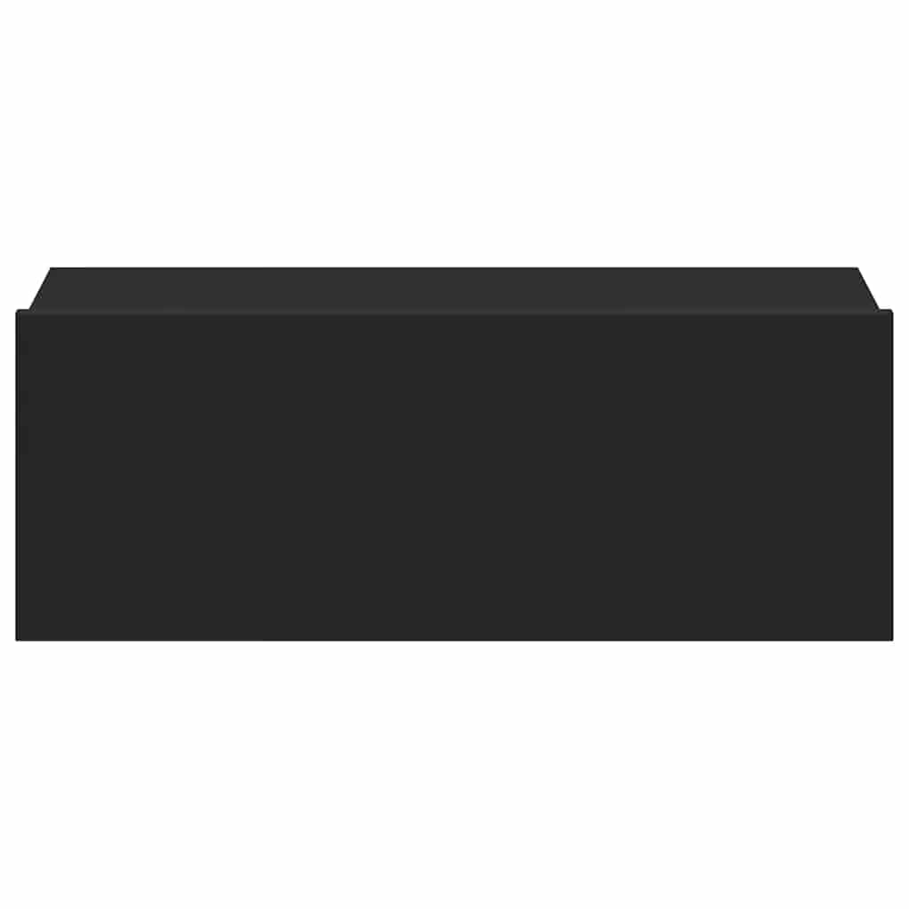 Mesa de cabeceira suspensa 2 pcs 40x30x15 cm cinzento brilhante