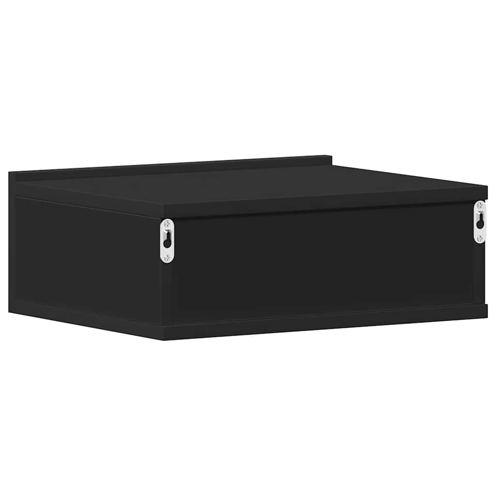 Mesa de cabeceira suspensa 2 pcs 40x30x15 cm cinzento brilhante