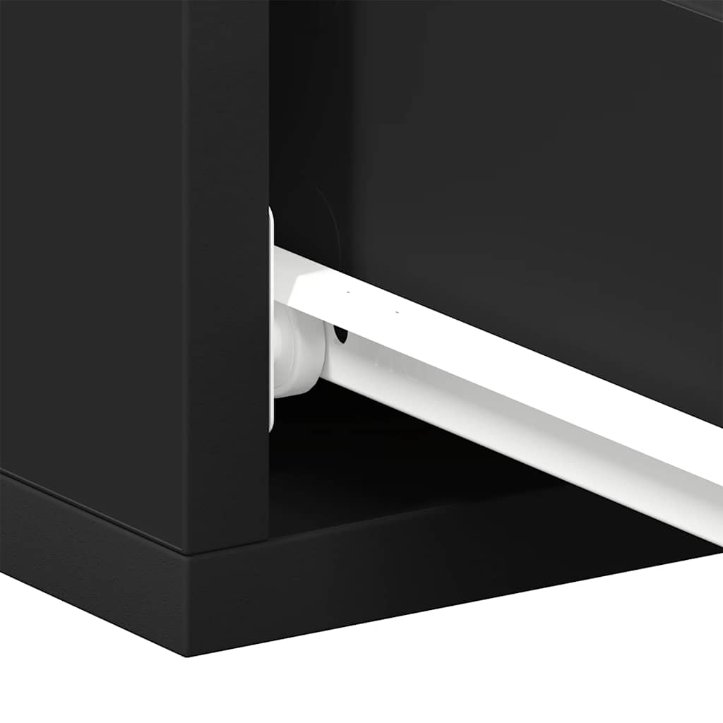 Mesa de cabeceira suspensa 2 pcs 40x30x15 cm cinzento brilhante