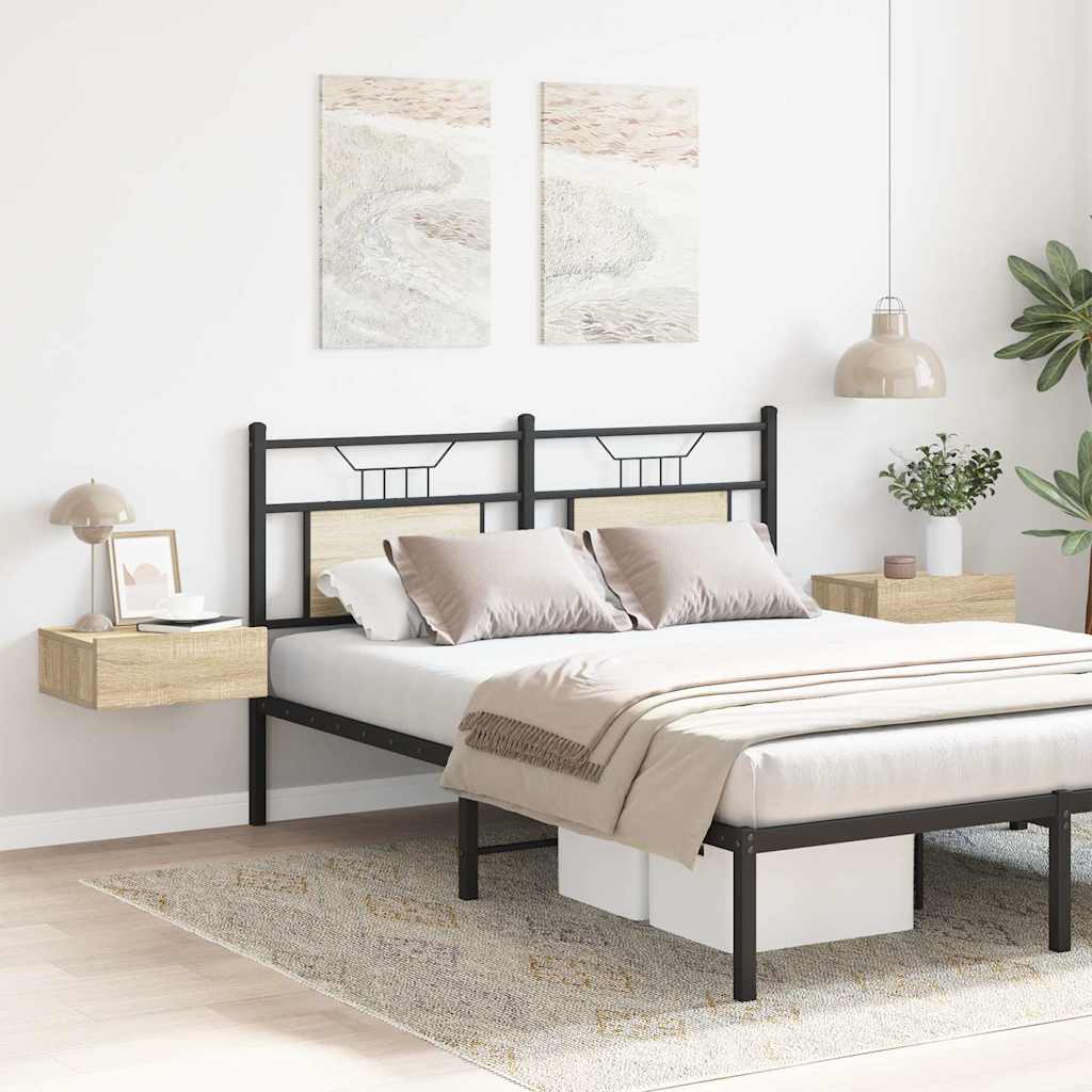 Mesa de cabeceira suspensa 2 pcs 40x30x15 cm cinzento brilhante