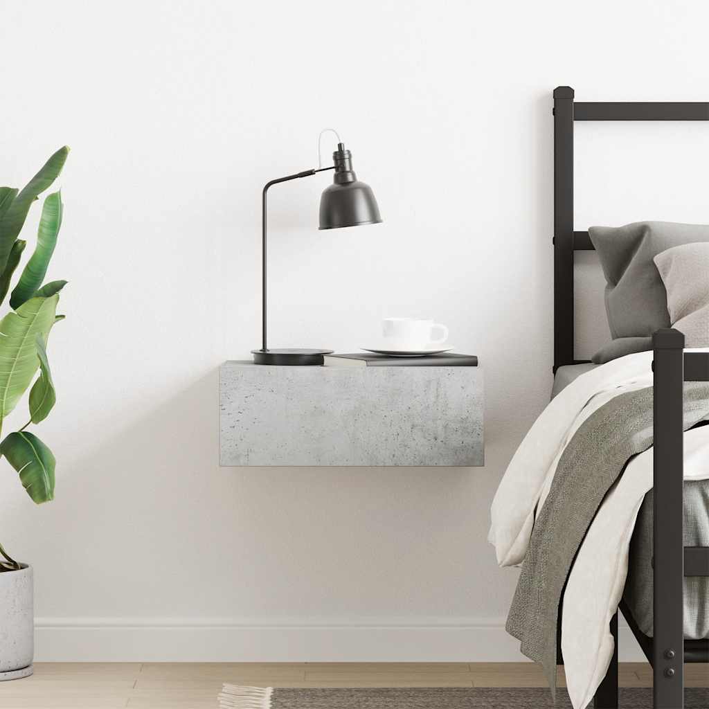 Mesa de cabeceira suspensa 40x30x15 cm derivados madeira branco