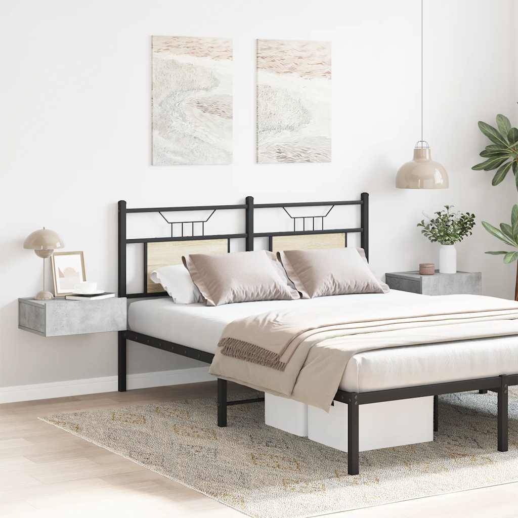 Mesa de cabeceira suspensa 2 pcs 40x30x15 cm cinzento brilhante