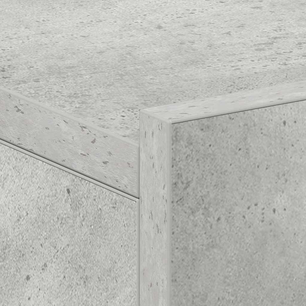 Mesa de cabeceira suspensa 2 pcs 40x30x15 cm cinzento brilhante