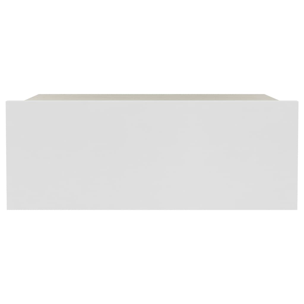 Mesa de cabeceira suspensa 40x30x15 cm derivados madeira branco