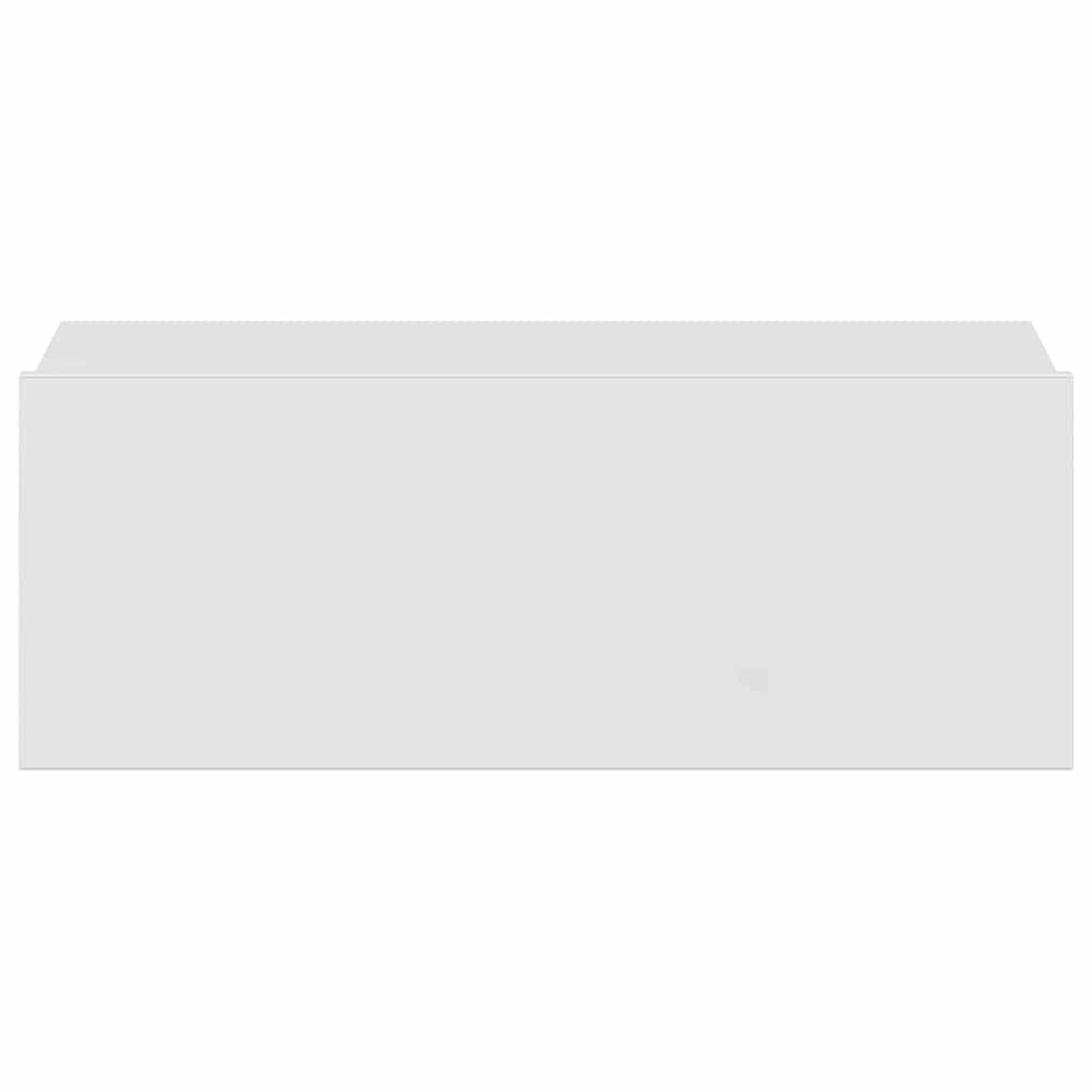 Mesa de cabeceira suspensa 2 pcs 40x31x27 cm branco brilhante