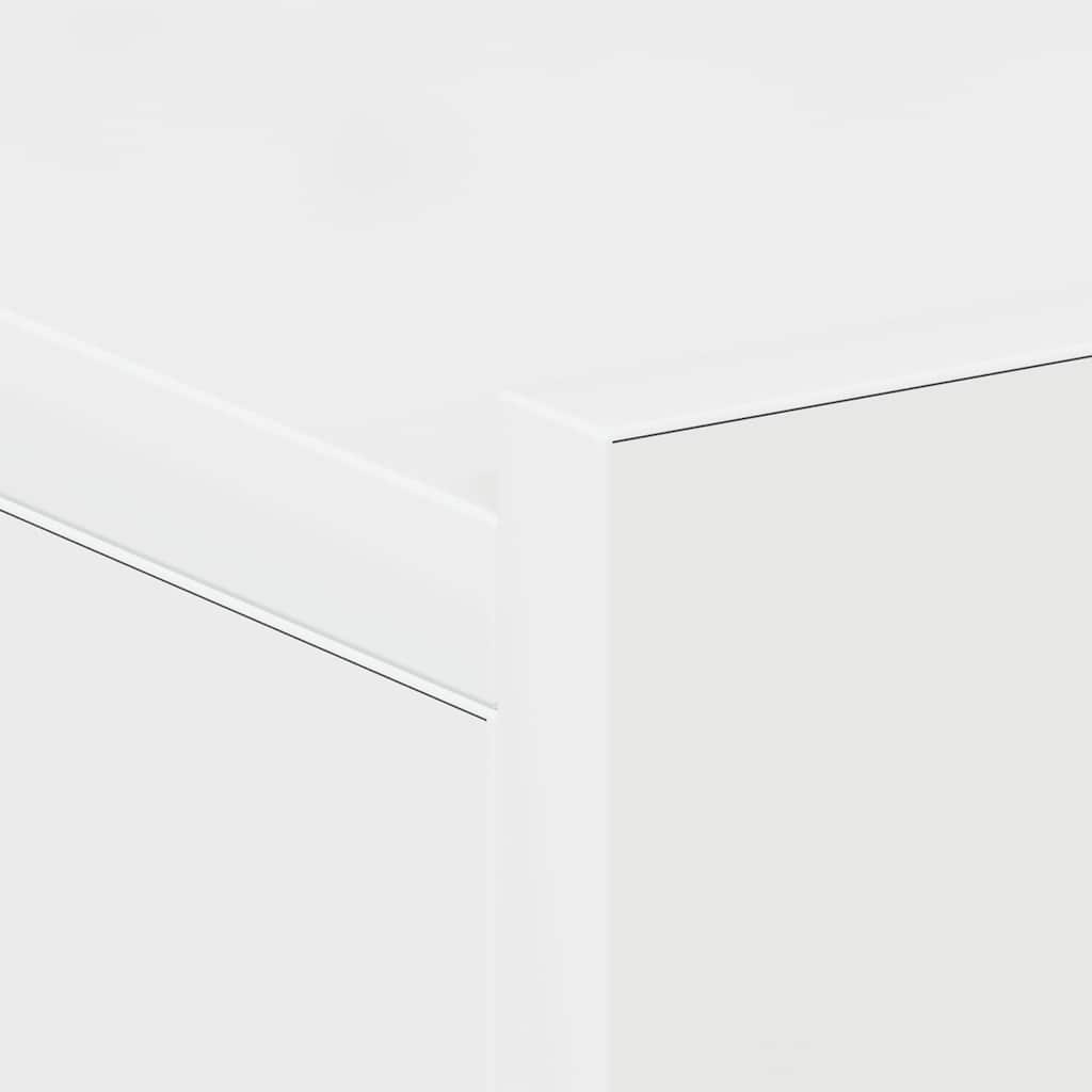Mesa de cabeceira suspensa 2 pcs 40x31x27 cm branco brilhante