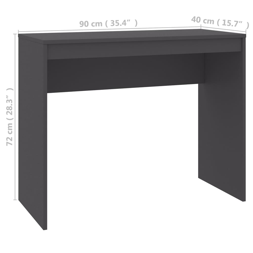 Secretária 90x40x72 cm derivados de madeira branco brilhante