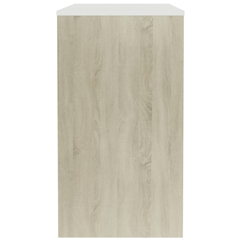Secretária 90x40x72 cm derivados de madeira branco brilhante