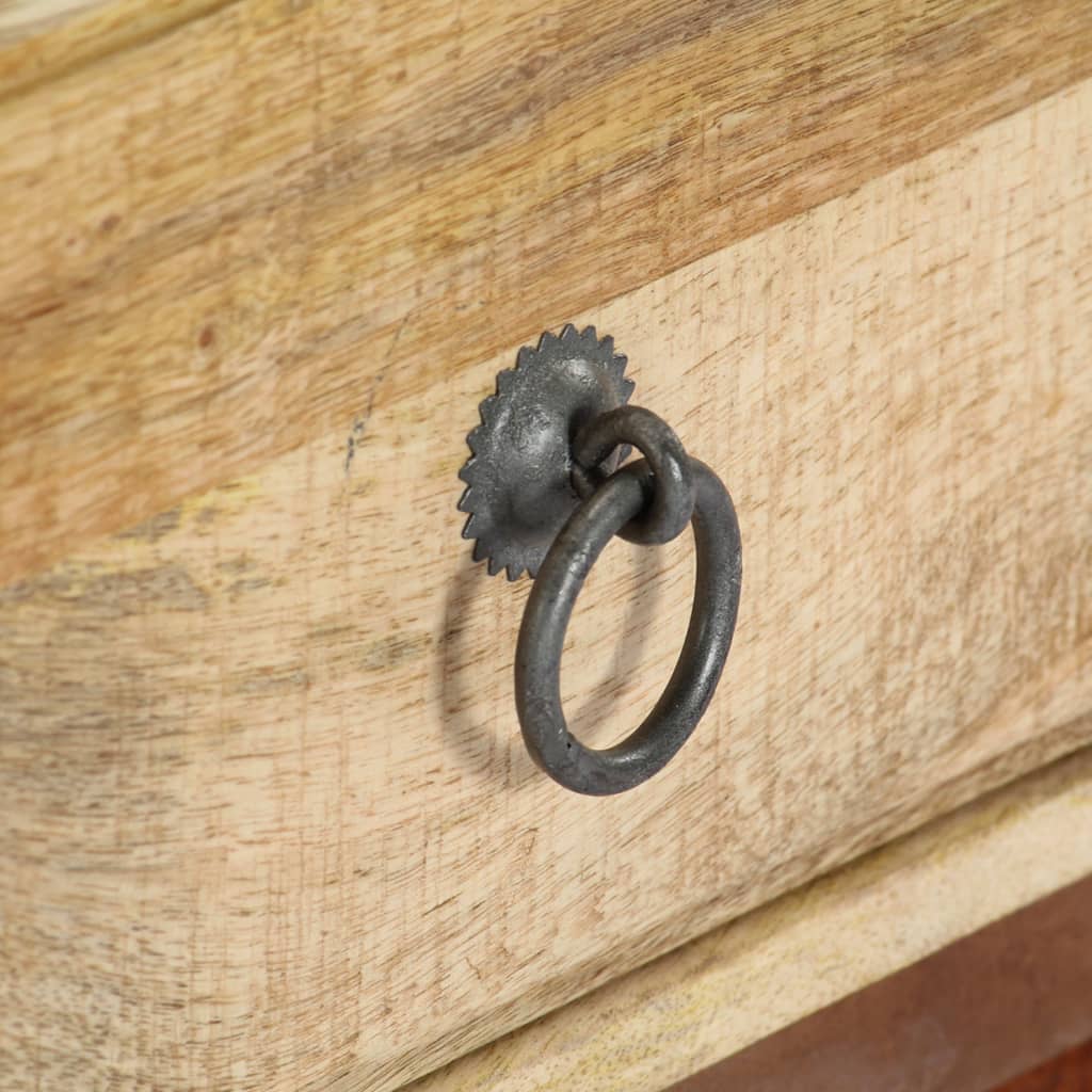 Mesa de cabeceira 40x30x52 cm madeira mangueira áspera maciça