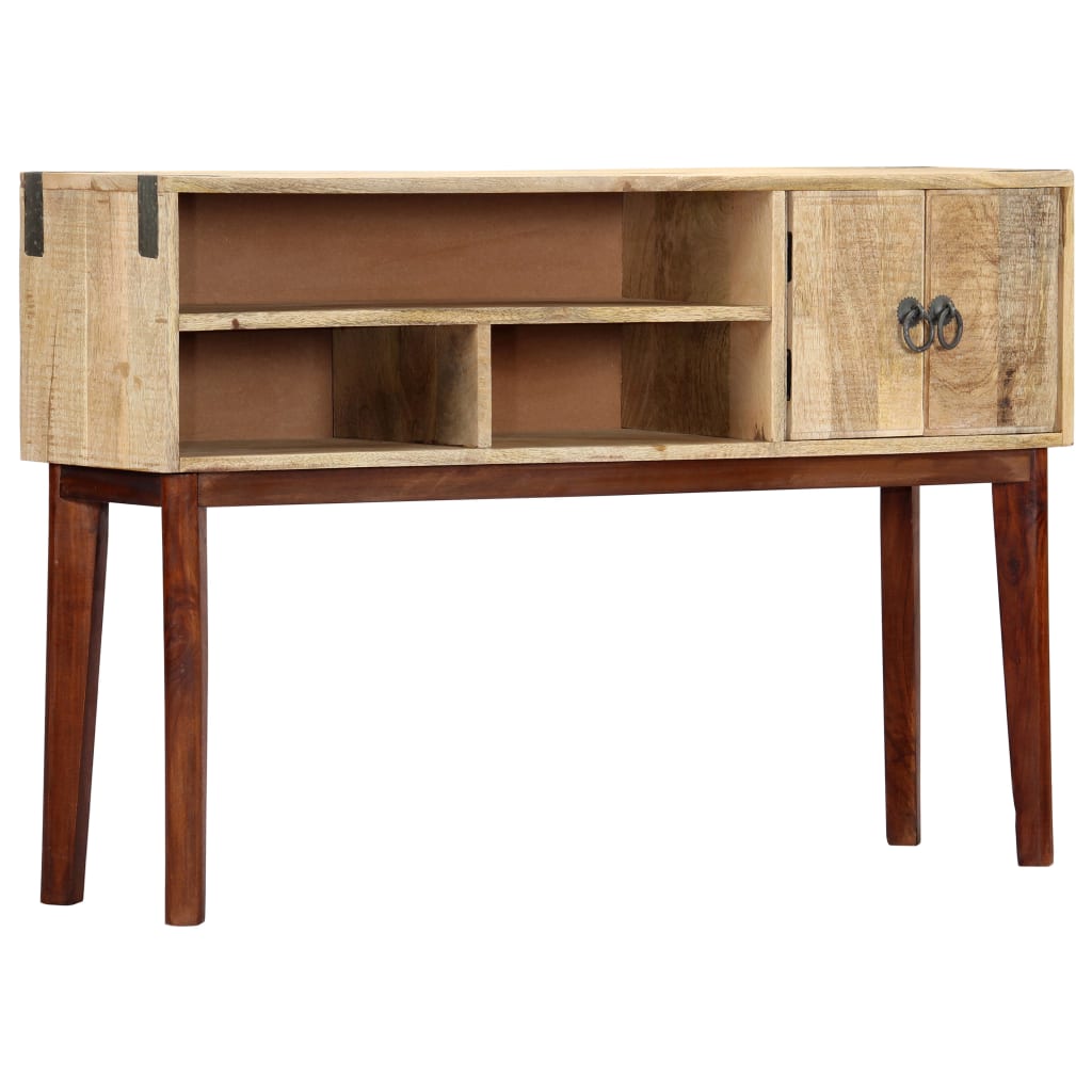 Mesa consola 115x30x76 cm madeira de mangueira áspera maciça