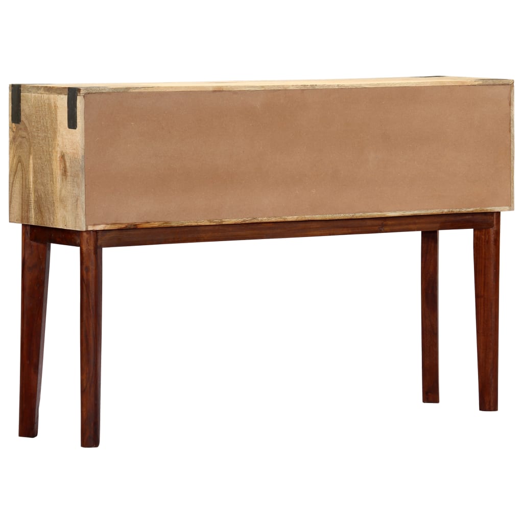 Mesa consola 115x30x76 cm madeira de mangueira áspera maciça