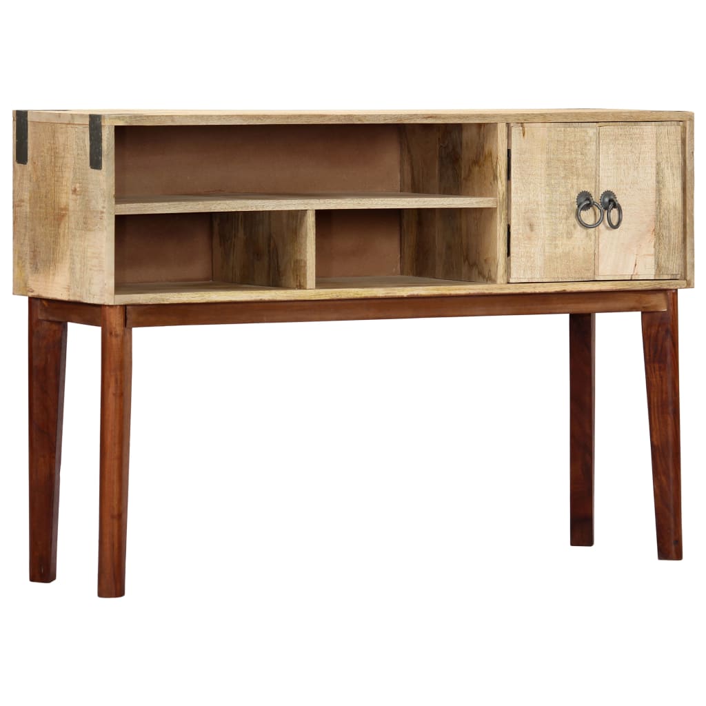 Mesa consola 115x30x76 cm madeira de mangueira áspera maciça